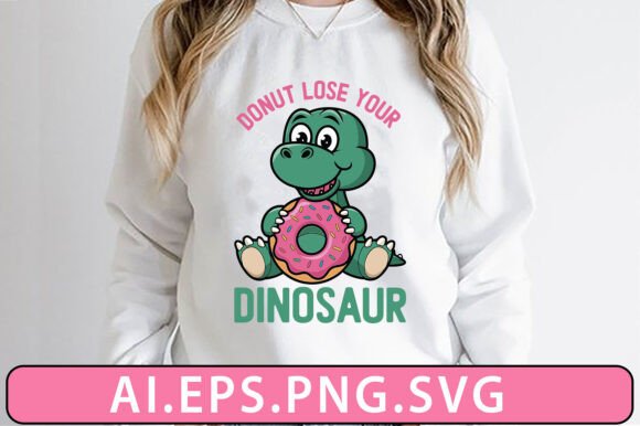 Donut Lose Your Dinosaur Funny T-shirt Graphics and T-Shirt Designs