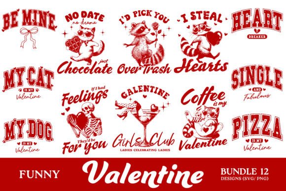 Funny Valentine s Day Bundle Svg Png Graphics and T-Shirt Designs