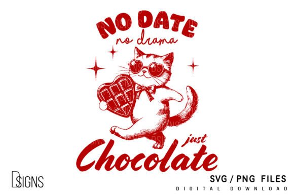 Funny Valentines Day Svg Single Cat Png Graphics and T-Shirt Designs