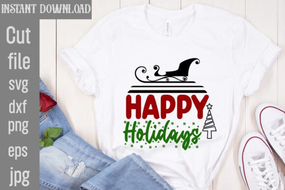 Happy Holidays SVG Cut File Graphics and T-Shirt Designs Review