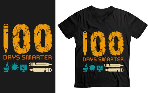 Review: 100 Days Smarter Funny T-shirt Design Graphics for Bloggers
